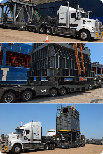 Specialist RJ Holley trucks and engineered heavy cargo